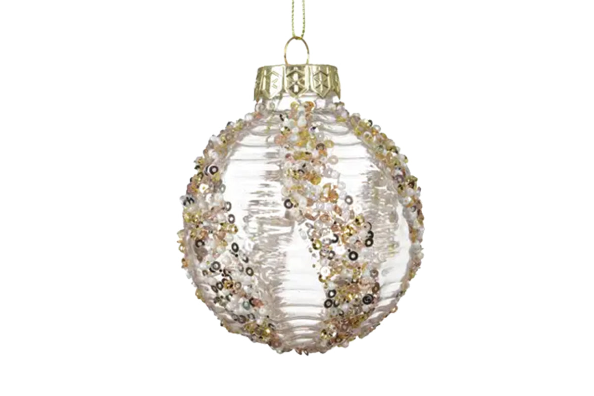 Kaemingk | Gold Translucent Bauble | Transparent | 8cm