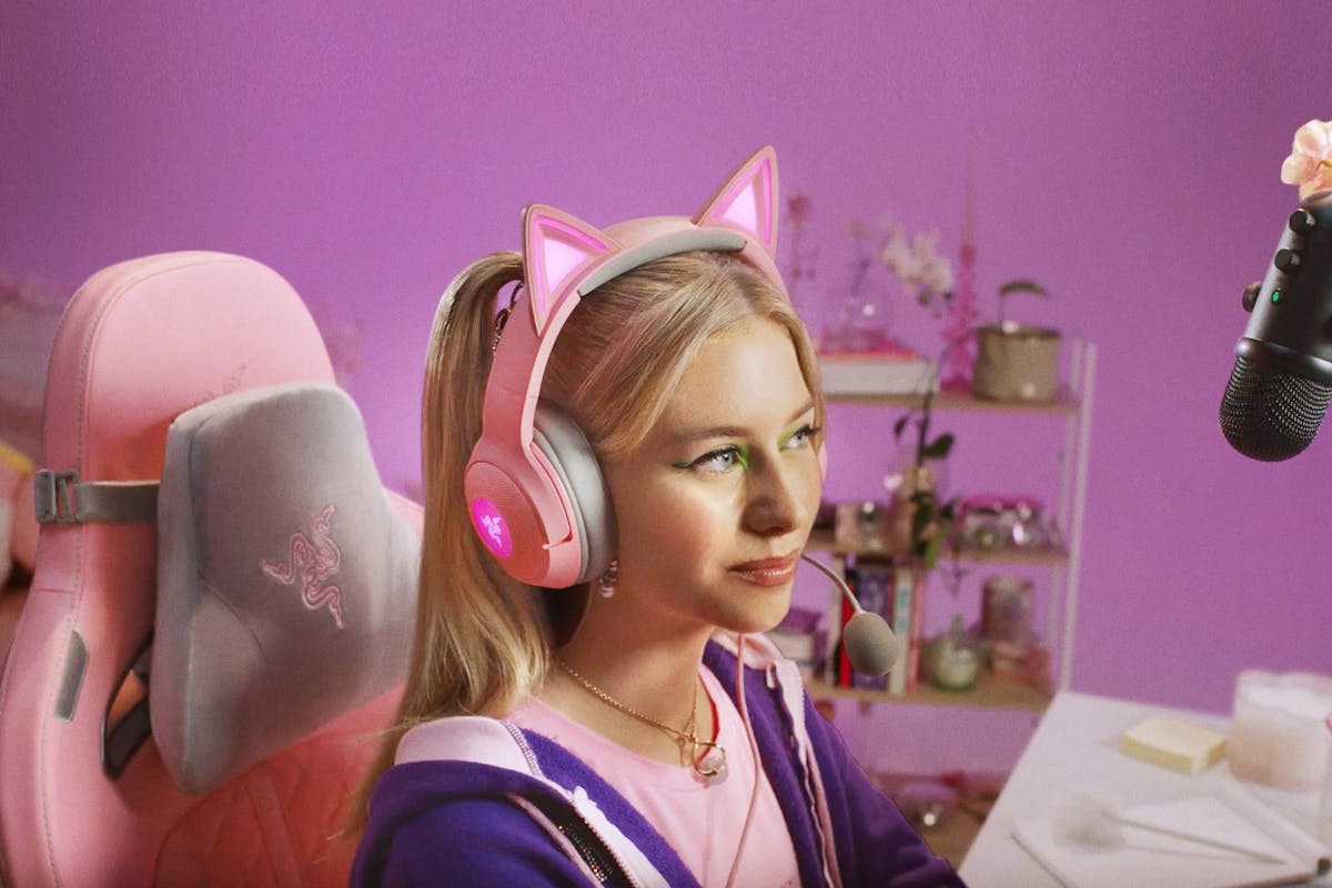 Razer Kraken Kitty V2 Wired RGB Headset Quartz