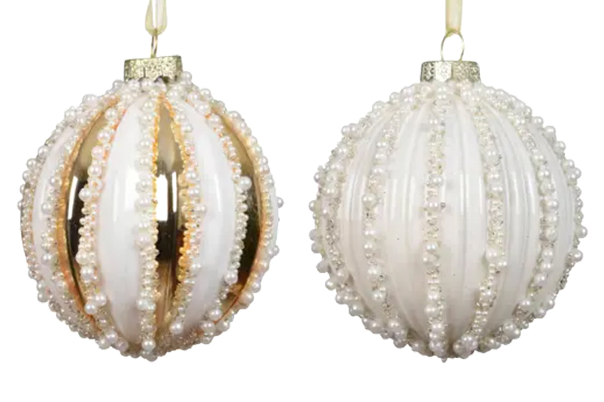 Kaemingk | Glass Baubles | Assorted | 8cm | 3 Pack