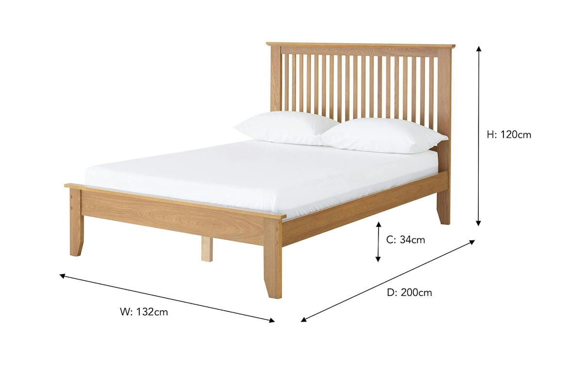 Ezra Bed Frame | Small Double | 4ft | Ash
