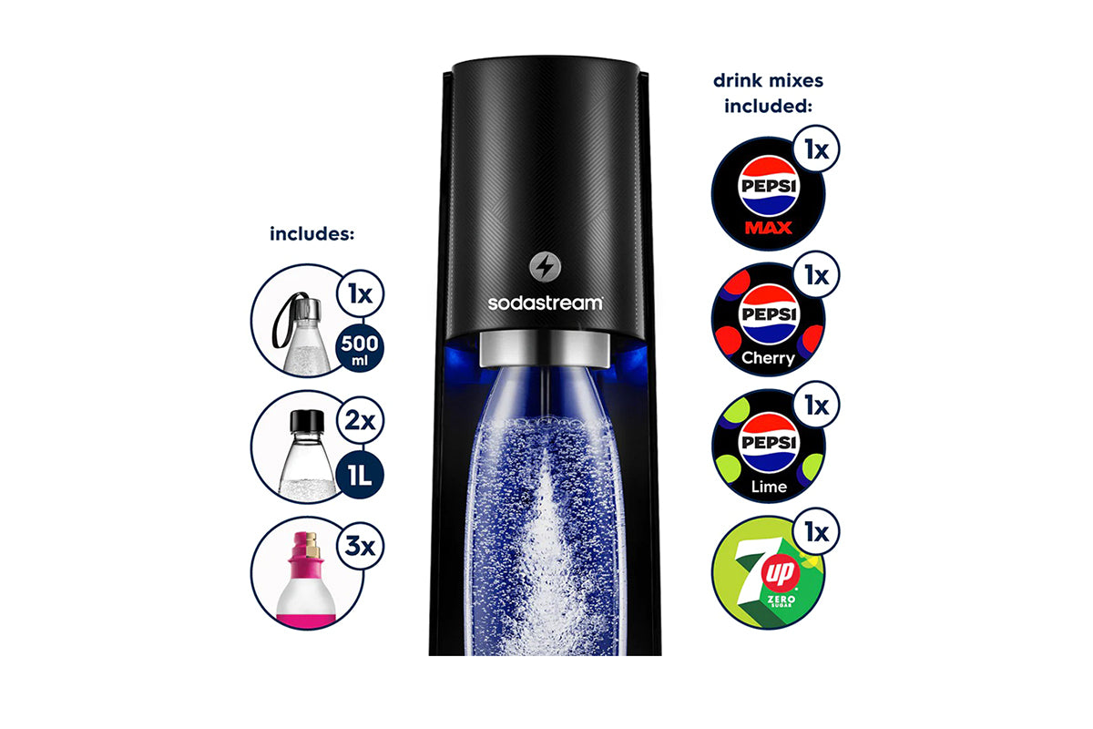 SodaStream E-Terra Electric Sparkling Water Maker | Black