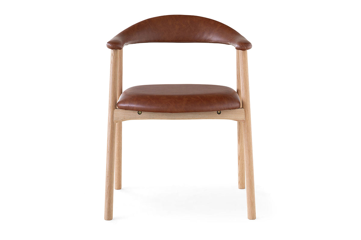 Addi Dining Chair | Leather | Brandy