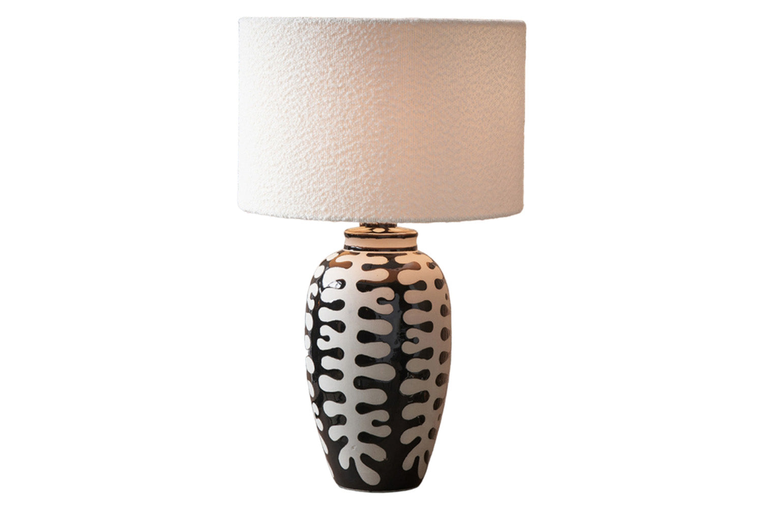Elkorn Tall Coral Table Lamp | Black/White