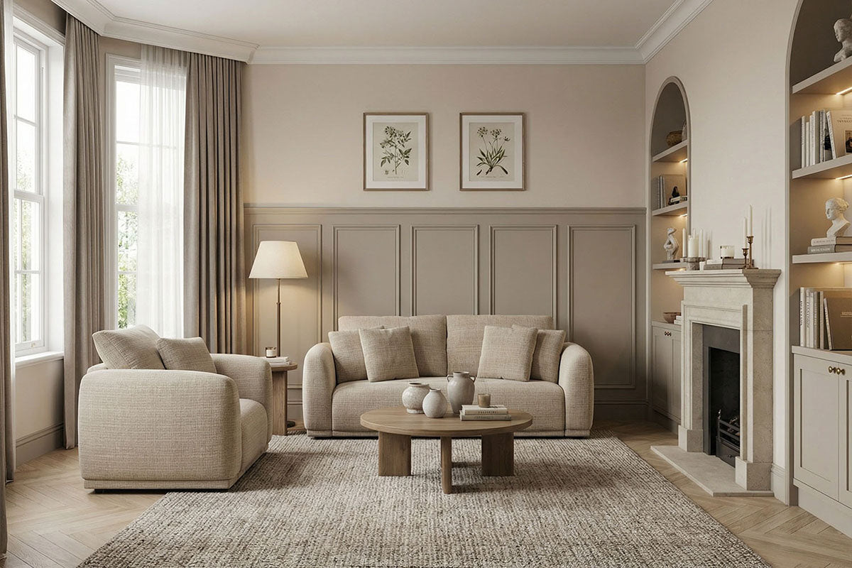 Austin 3 Seater Sofa Bed | Fabric | Taupe