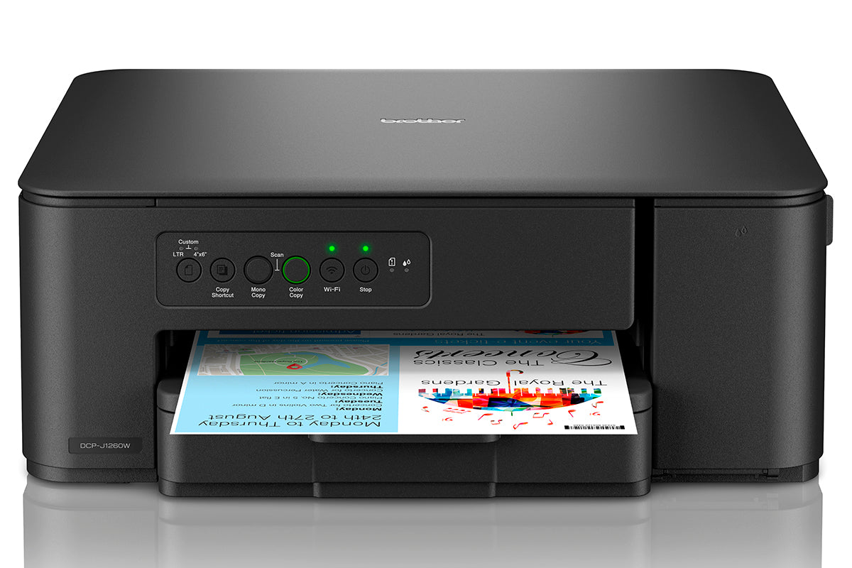 Brother 3-in-1 Compact Wireless Inkjet Printer | DCP-J1260W | Black