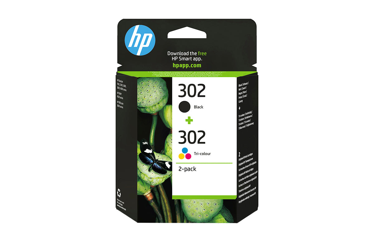 HP 302 Original Ink Cartridge Combo | Black/Tri-Colour | 2 Pack