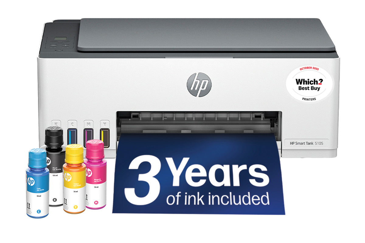 HP Smart Tank Plus 5105 Wireless All-in-One Colour Printer | Scan & Copy | 3 Months Free Instant Ink with HP+