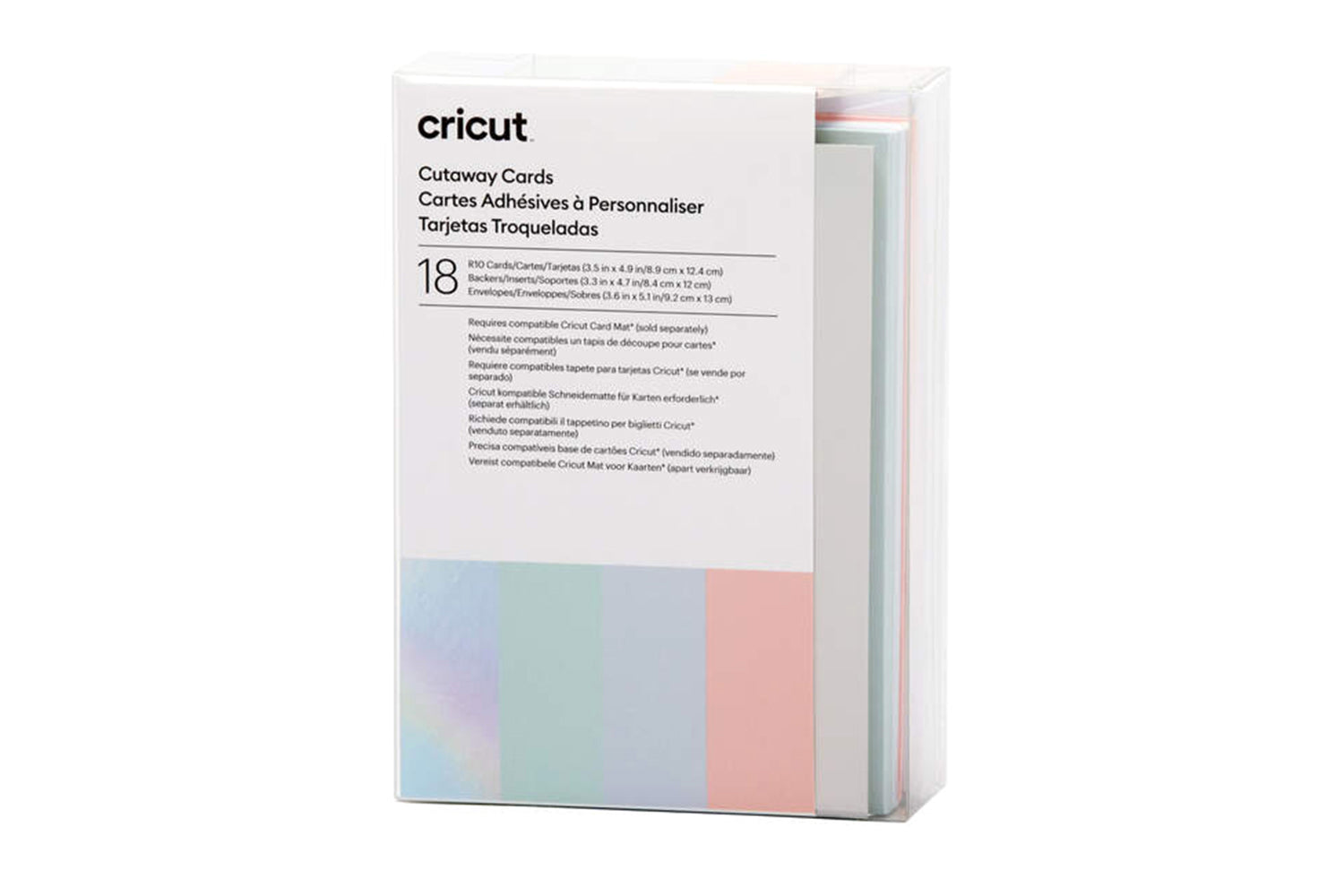 Cricut R10 Cutaway Cards Pastel Sampler | 18 ct