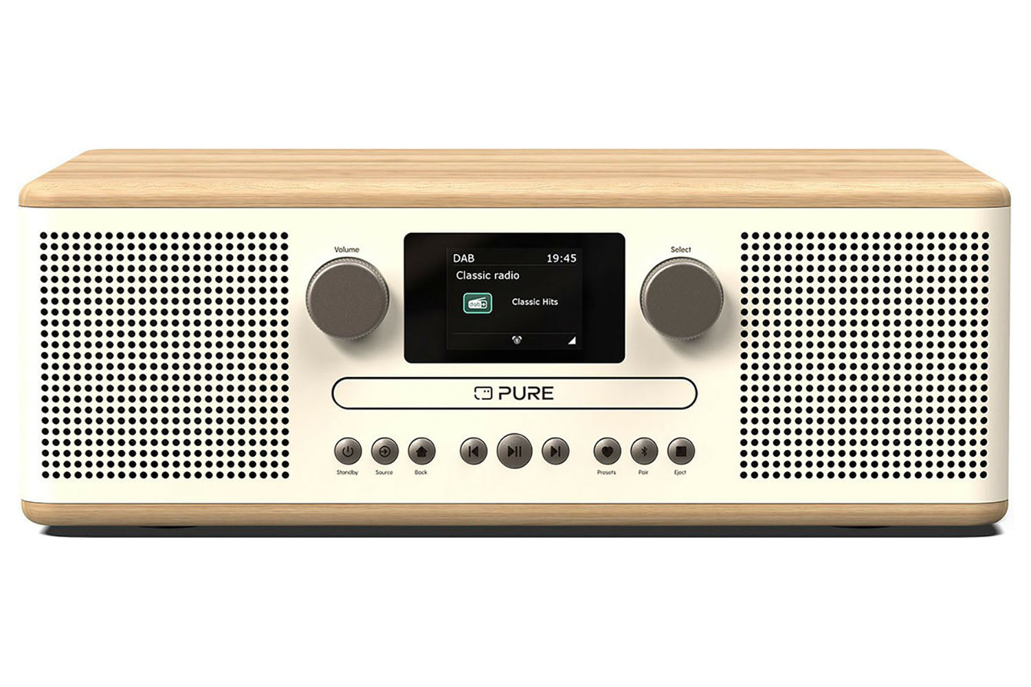 Pure Classic C-D6 CD Player and Digital Radio | Cotton White/Oak