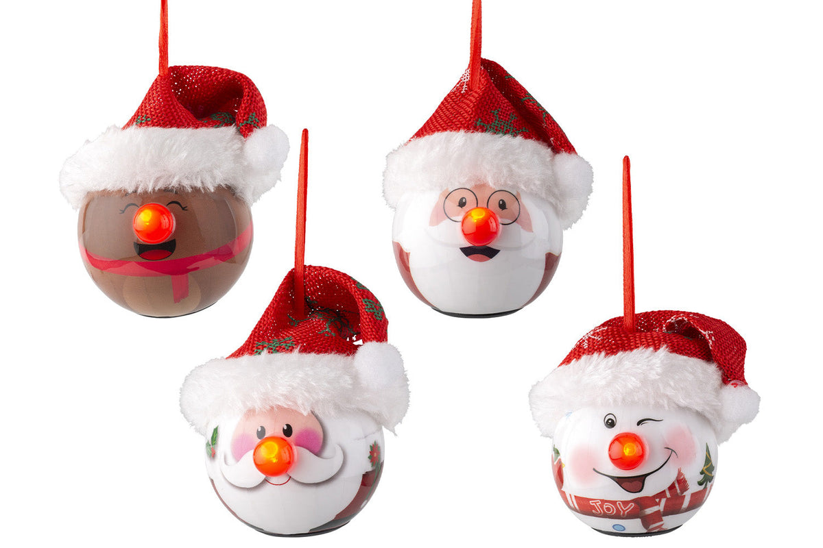 Christmas Decoration | LED Flashing Bauble | Multicolour | 7.5 cm