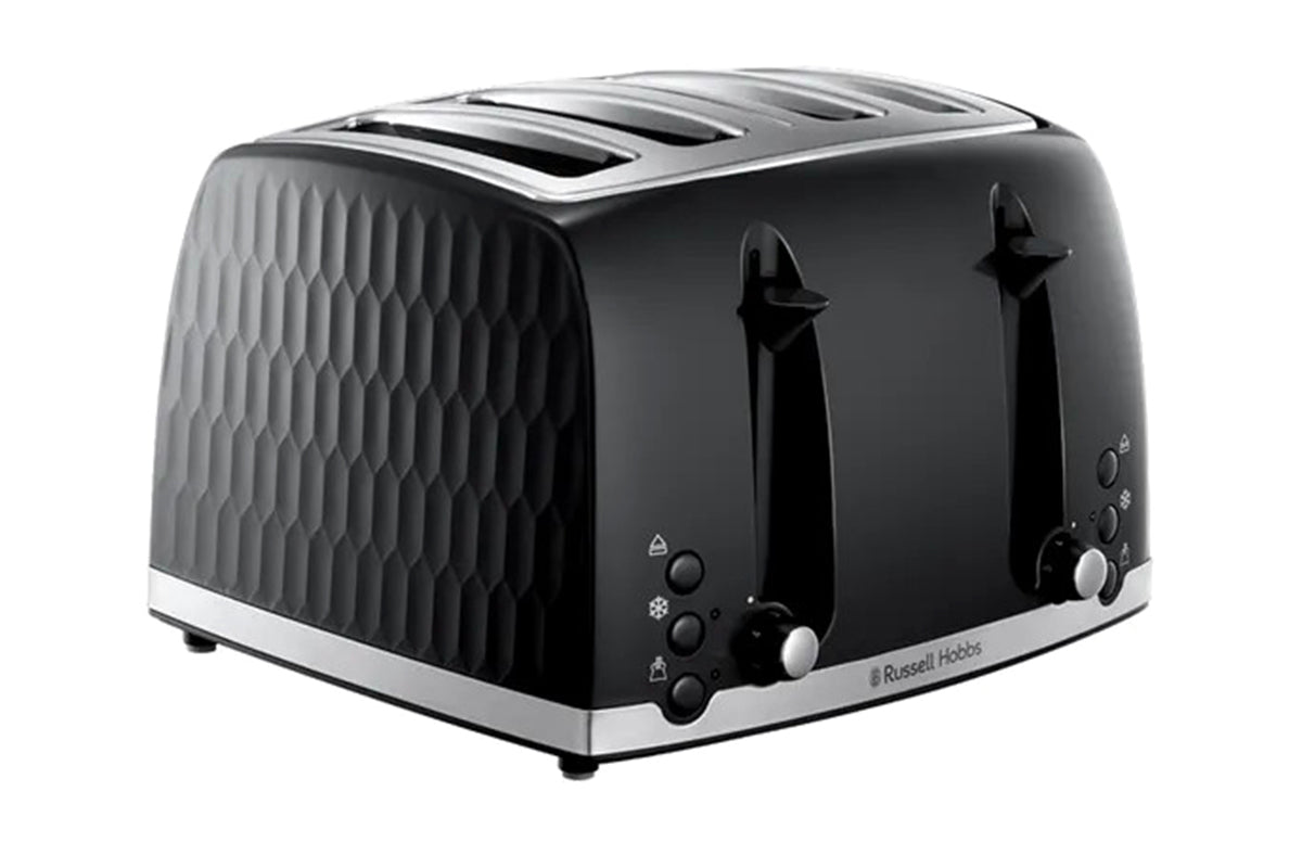 Russell Hobbs Honeycomb 4 Slice Toaster | 26071 | Black