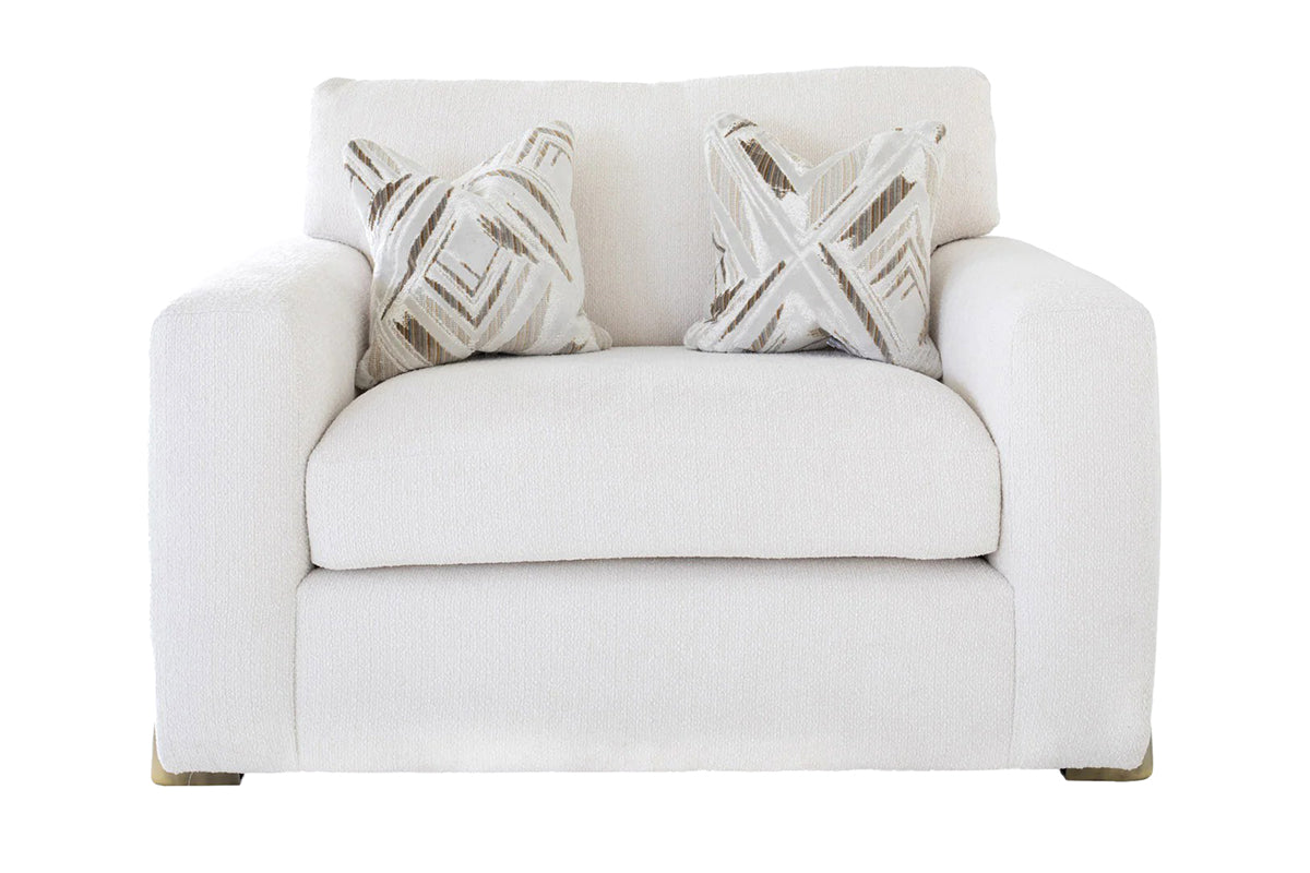 Rosco Loveseat Sofa | Fabric | White