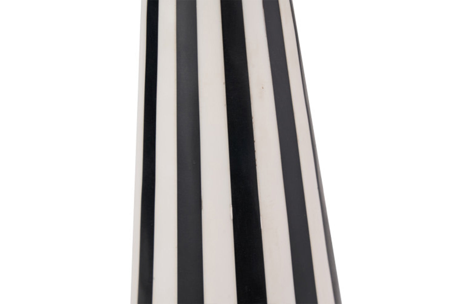 Alejo Stripe Conical Table Lamp | Black/White
