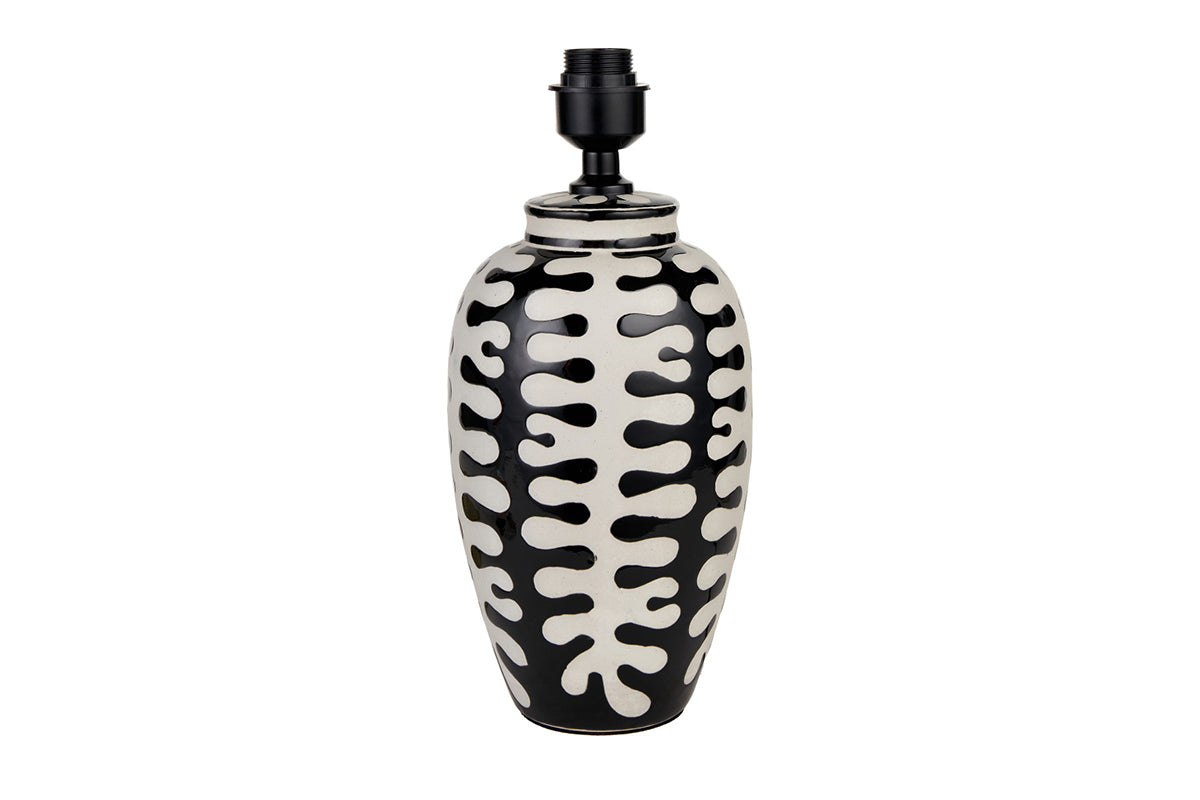 Elkorn Tall Coral Table Lamp | Black/White