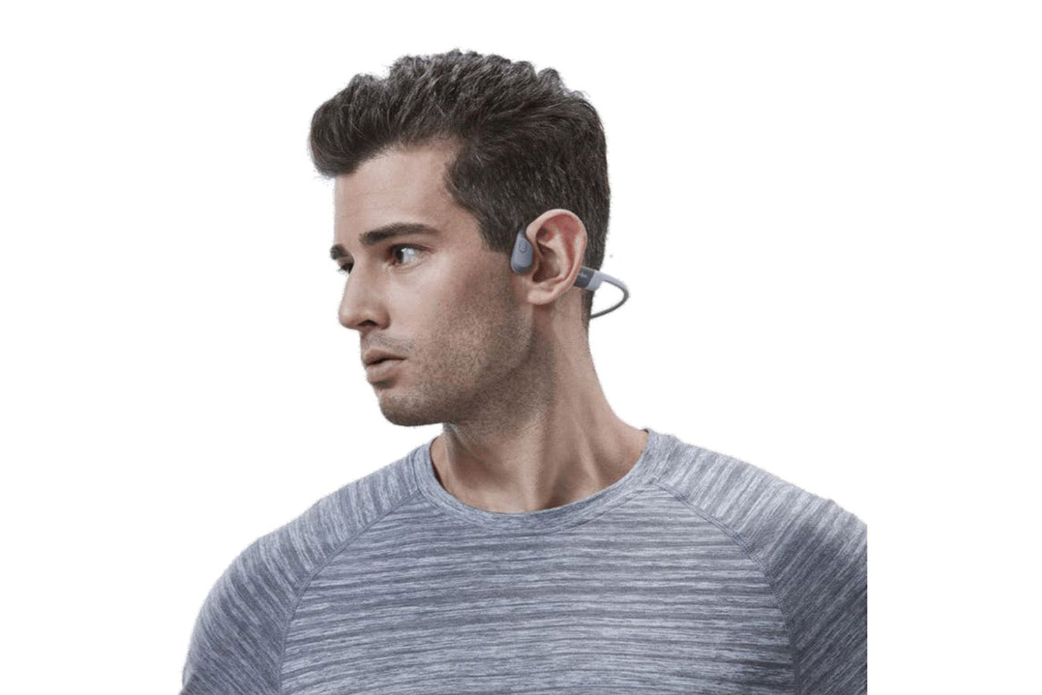 Shokz OpenRun Open-Ear Wireless Headphones | Lunar Grey