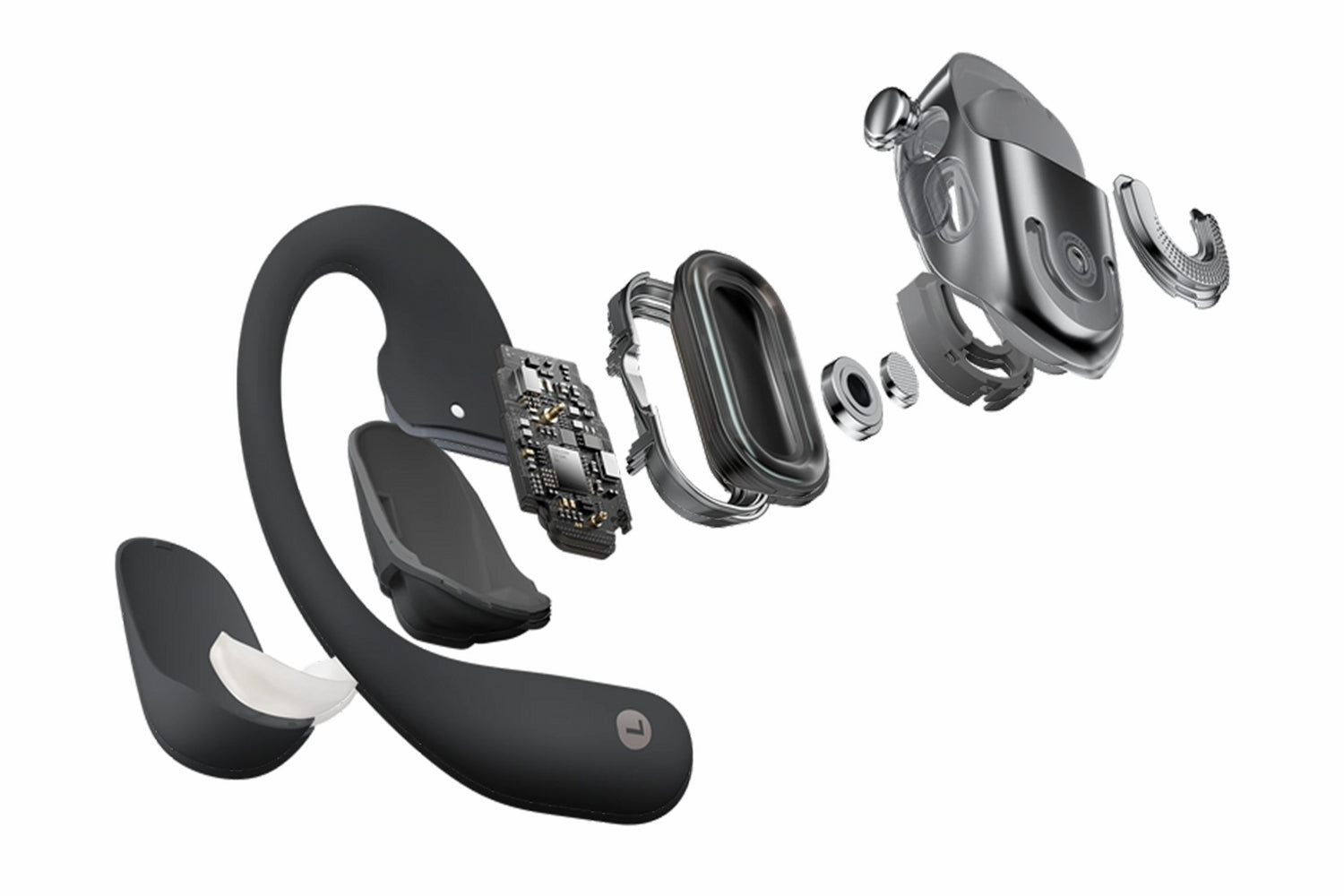 Shokz OpenFit 2 Open-Ear Wireless Noise Cancelling Earbuds | Black