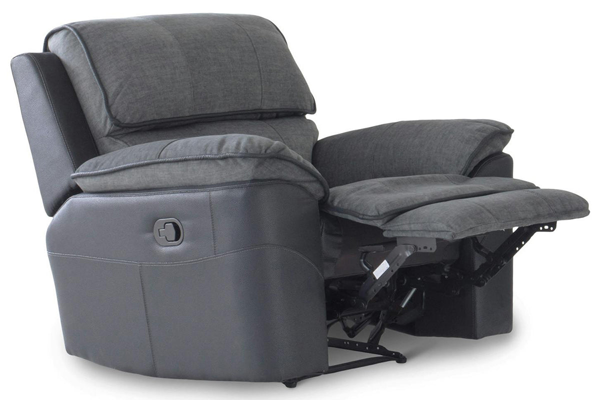 Potts Armchair | Manual Recliner | Fabric | Grey