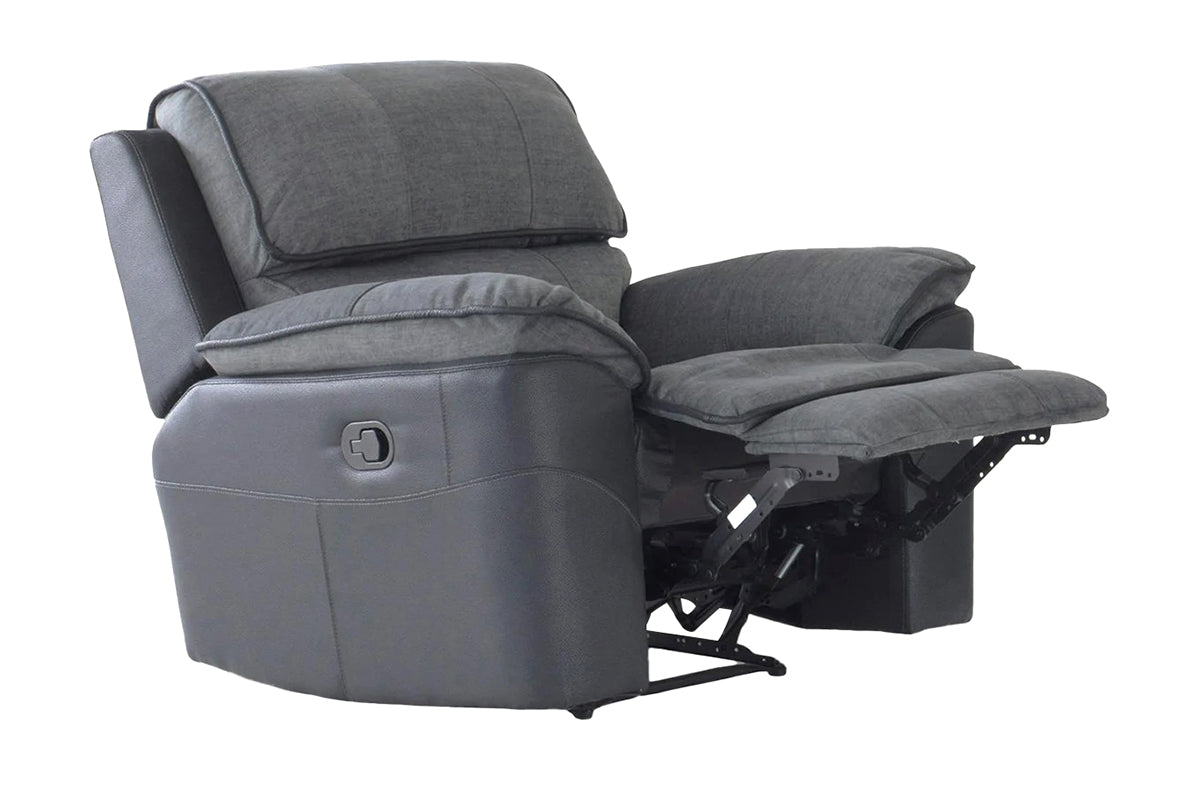 Potts Armchair | Manual Recliner | Fabric | Grey