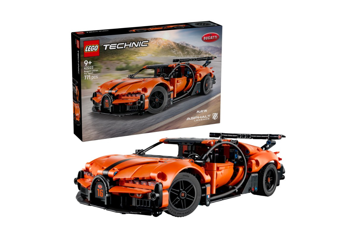 LEGO Technic Bugatti Chiron Pur Sport Hypercar Toy Building Set | 42222