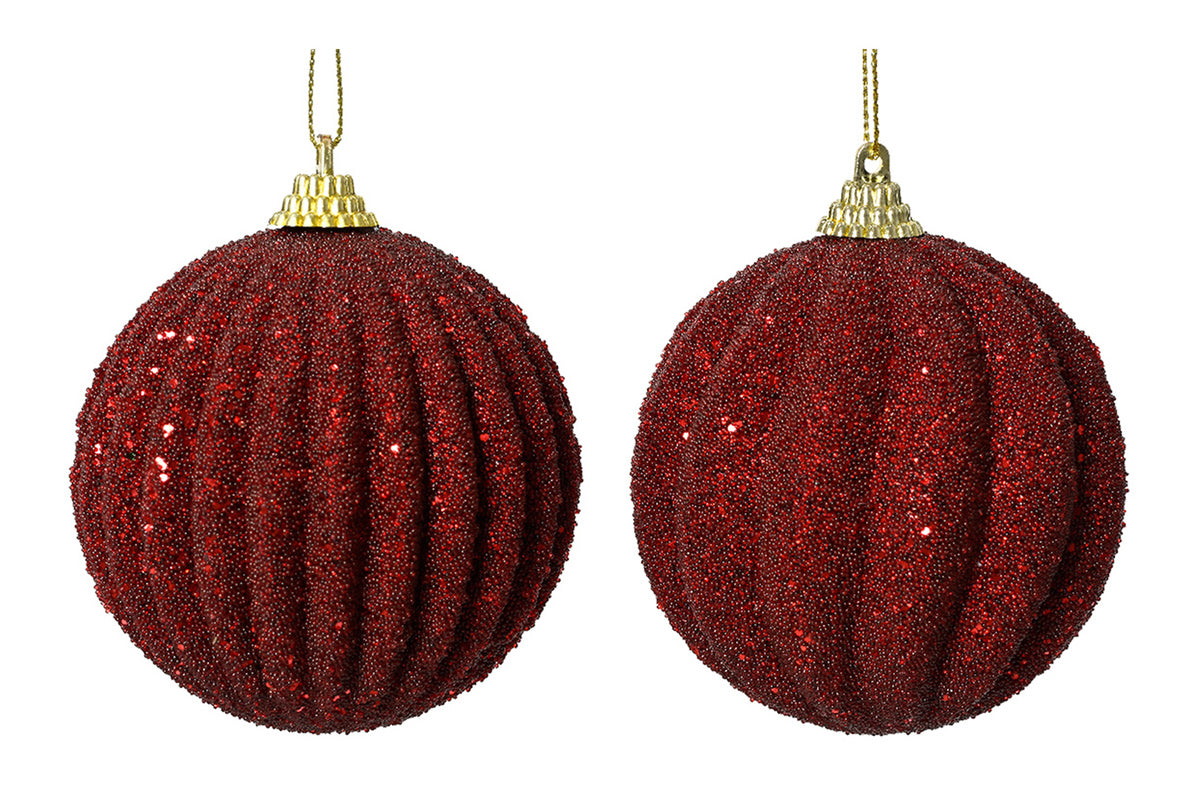 Christmas Decoration | Shatterproof Baubles | 8cm | Red | Sold Individually