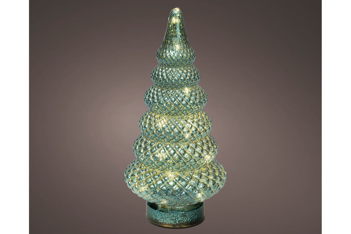 Christmas Decoration | LED Glass Christmas Tree | Emerald | 25.5 cm-2
