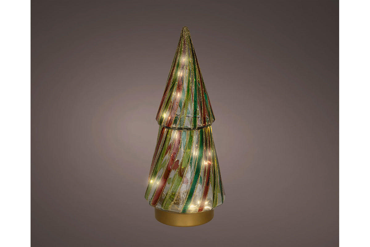 Christmas Decoration | LED Glass Christmas Tree | Multicolour | 26.5 cm-2