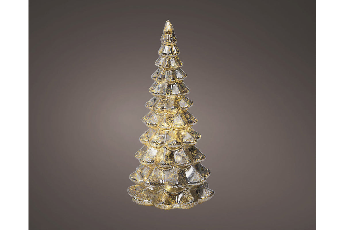 Christmas Decoration | LED Glass Christmas Tree | Silver | 21 cm-2