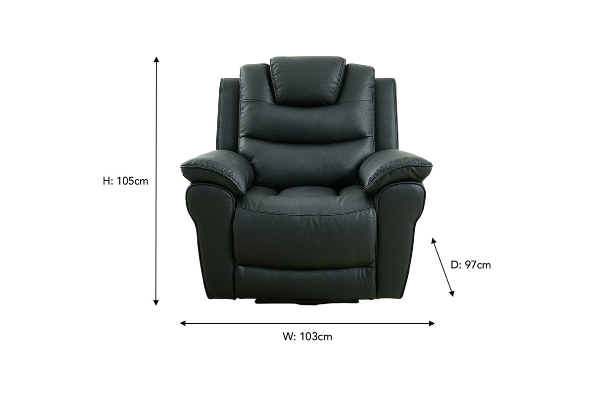 Emily Armchair | Power Recliner | Fabric | Black
