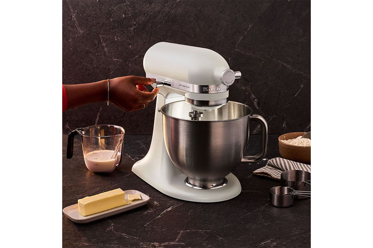 KitchenAid Artisan Plus 4.7L Tilt Head Stand Mixer | 5KSM50PKVBPL | Porcelain White-6
