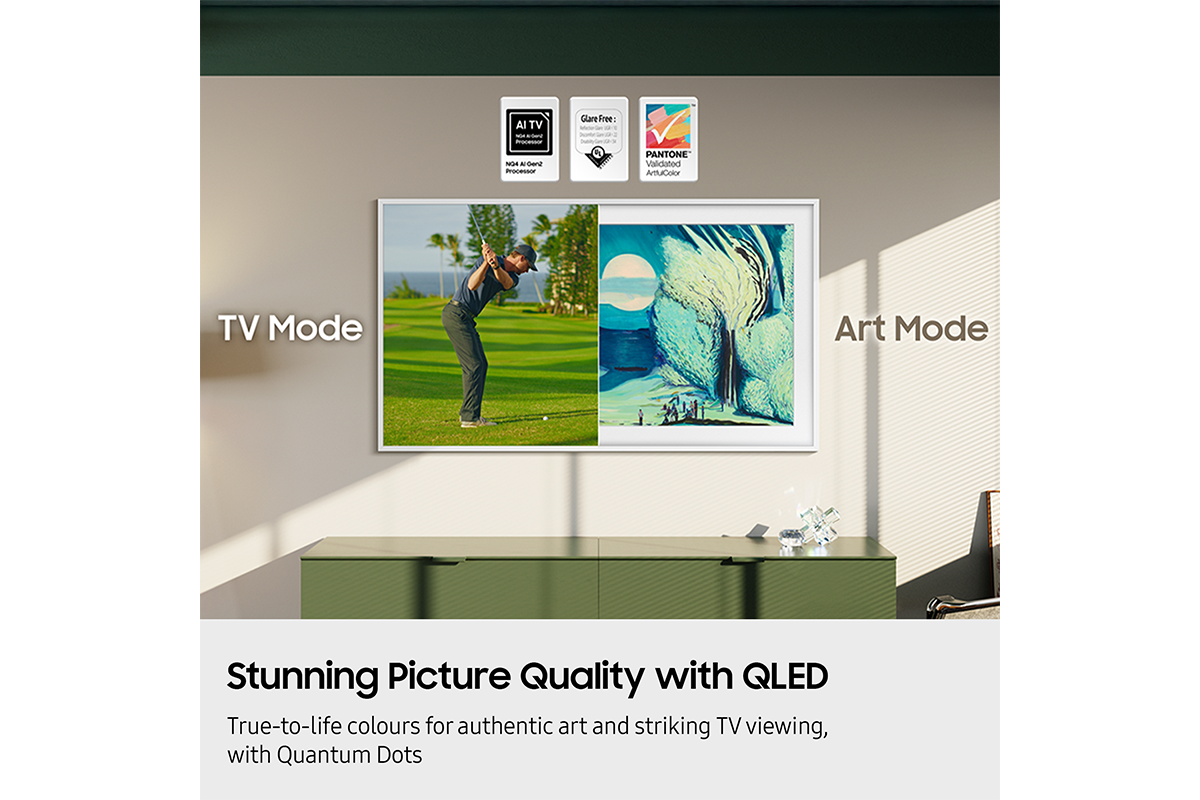 Samsung 55” The Frame QLED 4K Vision AI Smart TV 2025 | QE55LS03FAUXXU