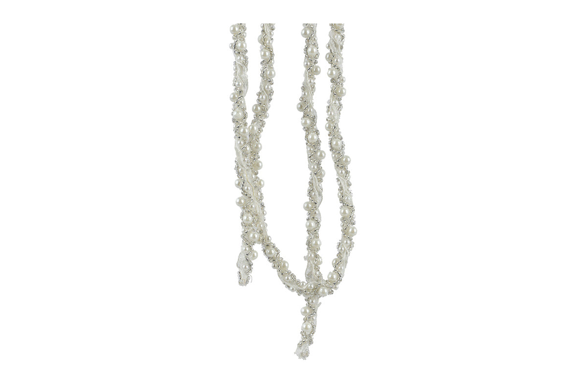 Christmas Decoration | Pearl Chain | 125cm | White