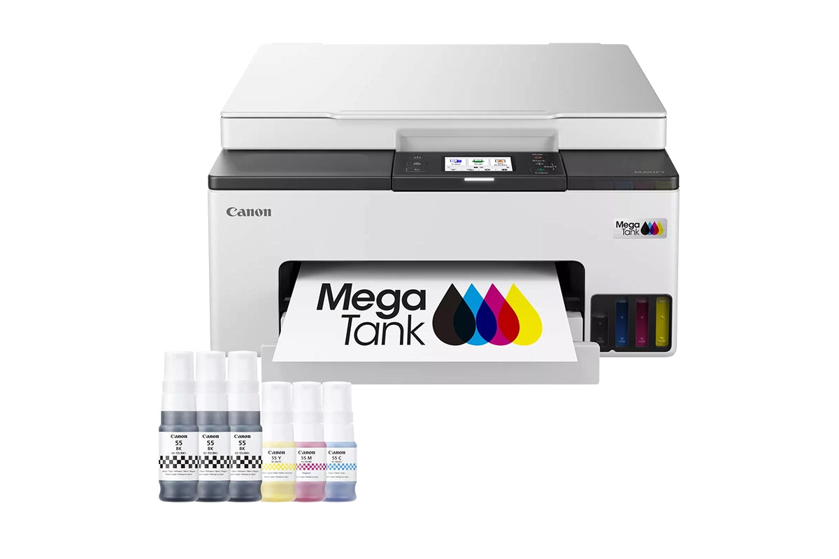 Canon MAXIFY GX1050 3-in-One Wireless Inkjet Printer with 2 Extra Black Ink Bottles