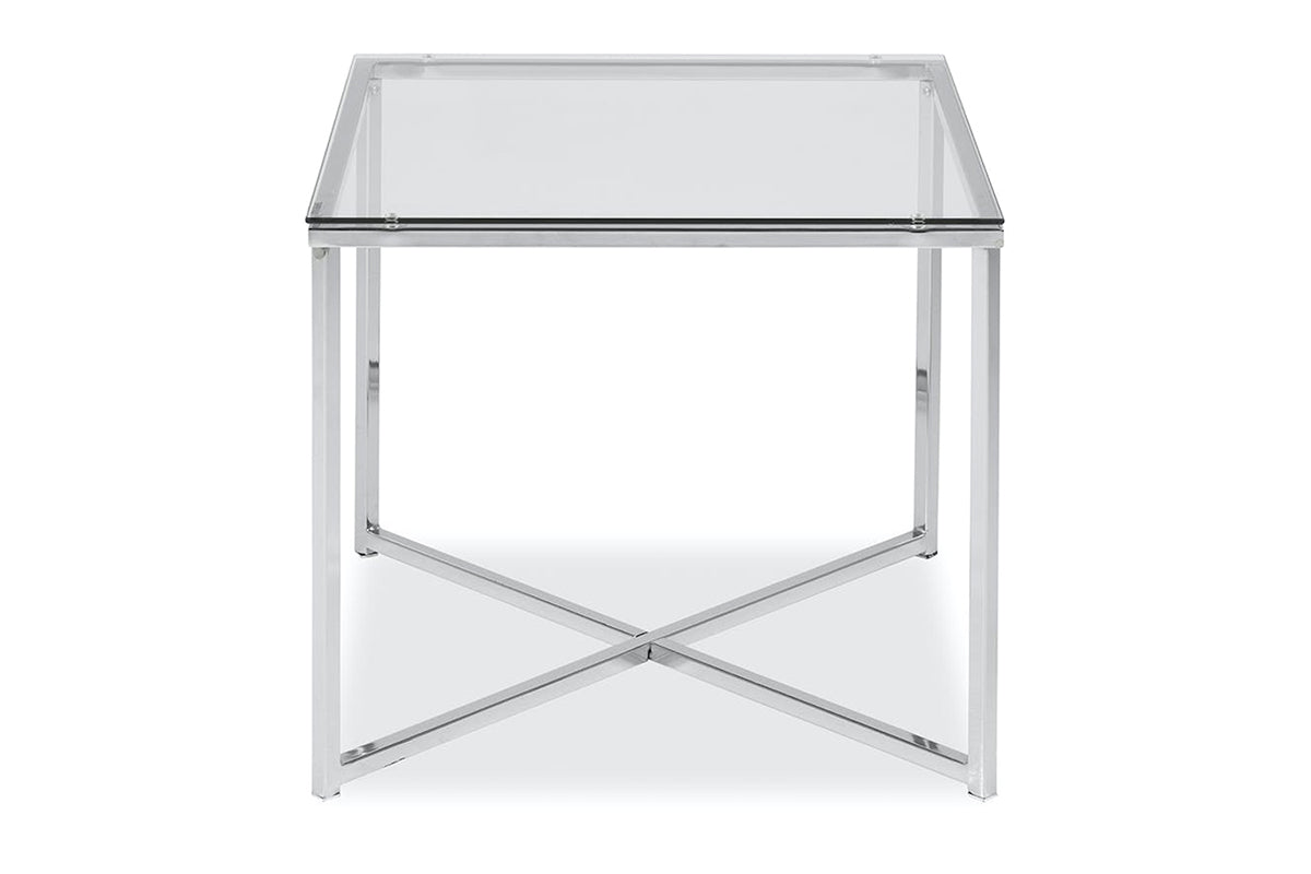 Cross Lamp Table Square | Clear