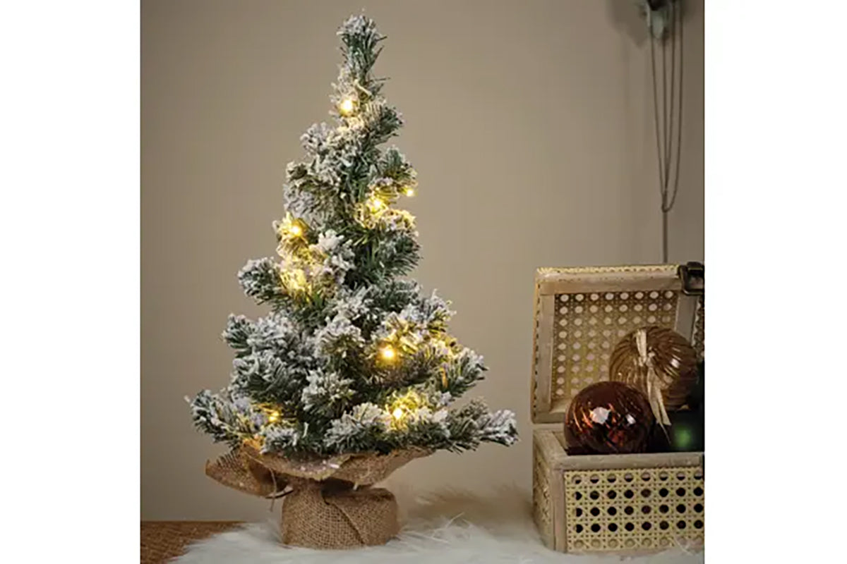 Christmas Decoration | Snowy Imperial Mini Christmas Tree | Green/Warm White | 45 cm-2