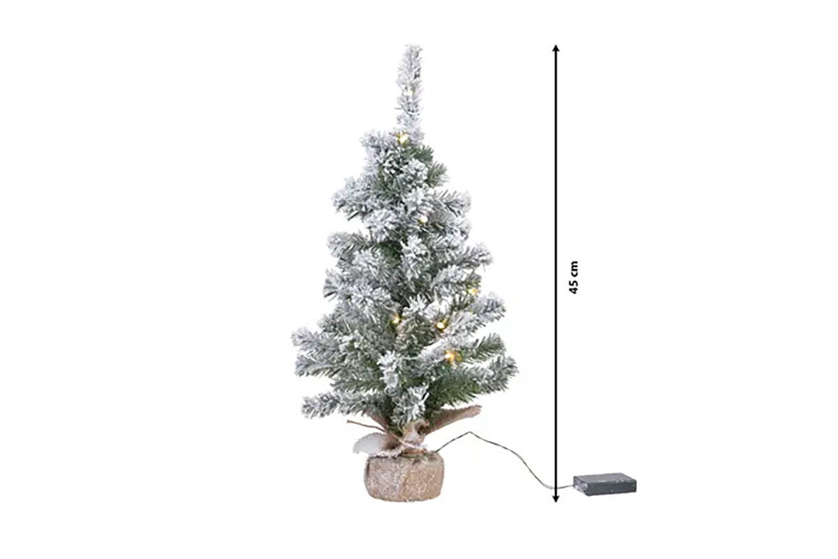 Christmas Decoration | Snowy Imperial Mini Christmas Tree | Green/Warm White | 45 cm-3