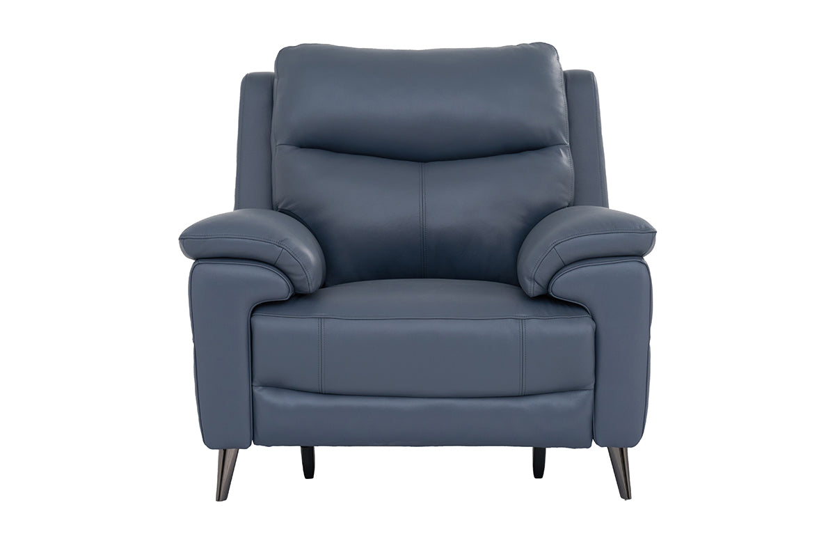 Milo Armchair | Power Recliner | Leather | Smoke Blue