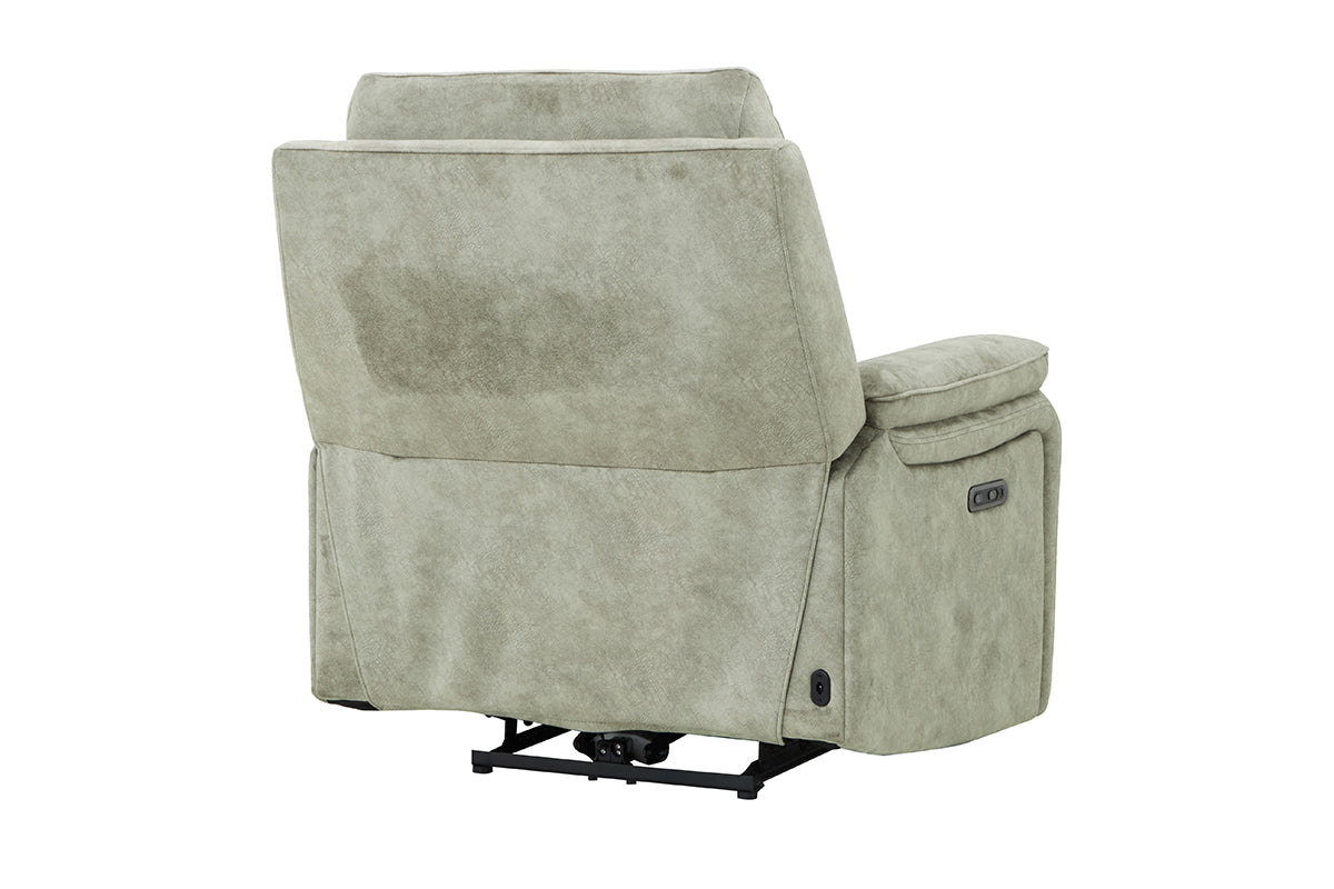 Quinn Armchair | Power Recliner | Leather | Marble Charcoal Grey