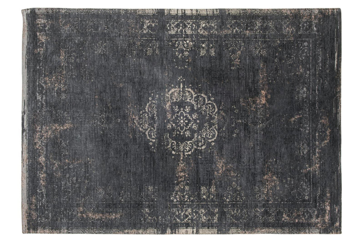 Eco Medallion Mineral Black Rug | Charcoal | 140 x 200 cm