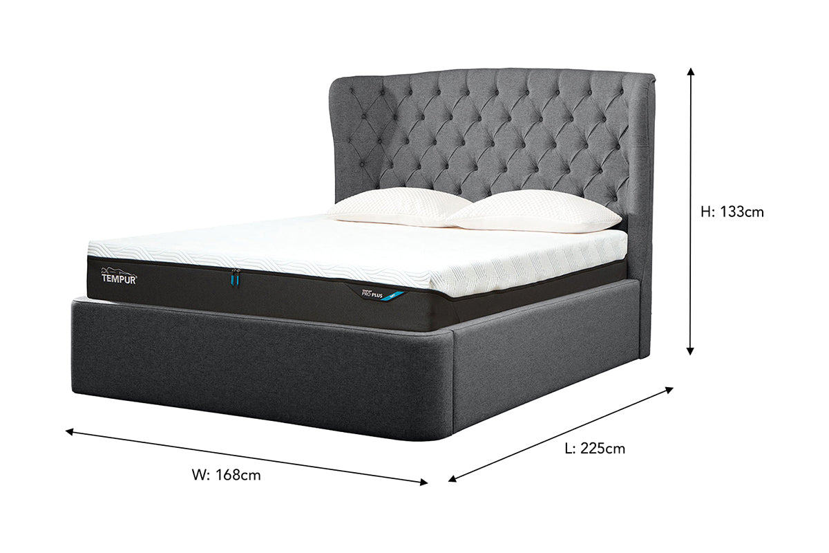 Tempur | Holcot Ottoman Bed Frame | King | 5ft | Slate