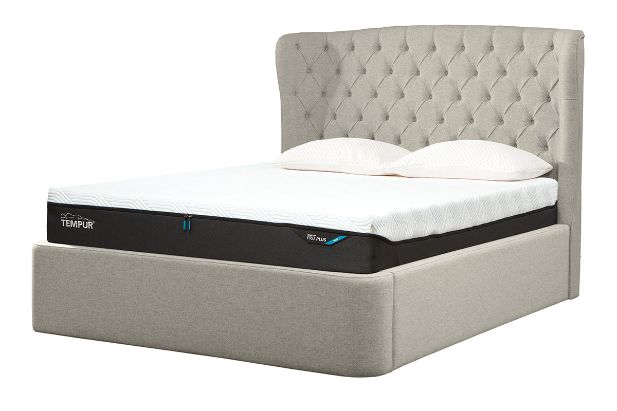 Tempur | Holcot Ottoman Bed Frame | King | 5ft | Pebble