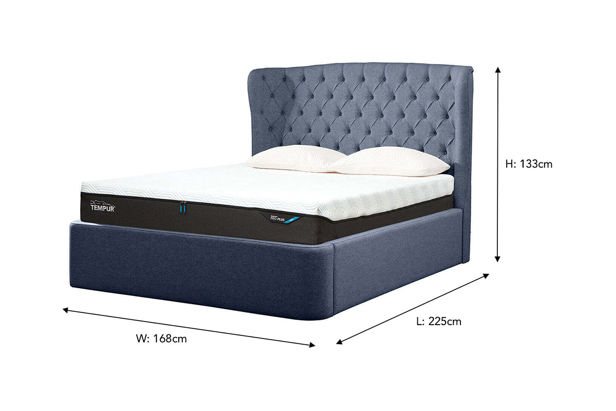 Tempur | Holcot Ottoman Bed Frame | King | 5ft | Navy