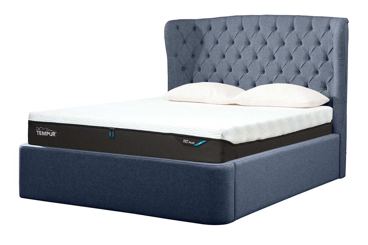 Tempur | Holcot Ottoman Bed Frame | Super King | 6ft | Navy