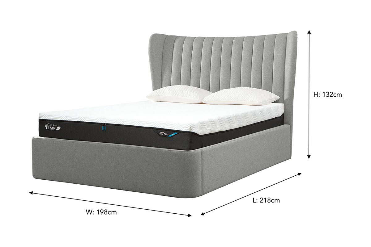 Tempur | Horton Ottoman Bed Frame | Super King | 6ft | Mercury