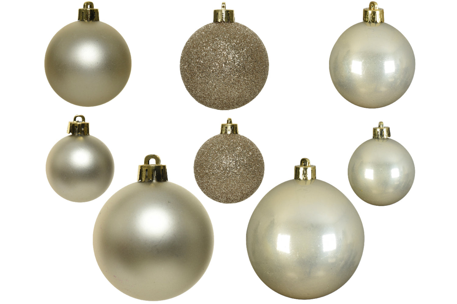 Christmas Decoration | Shatterproof Baubles | Pearl | 26 Pack