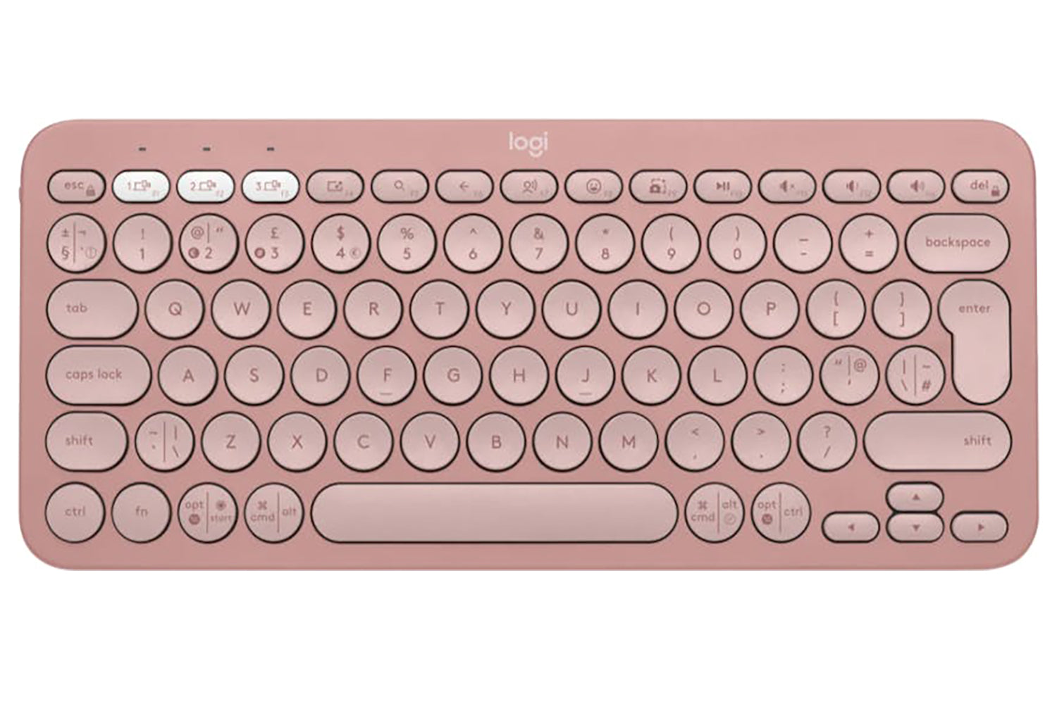Logitech Pebble Keys 2 K380s Wireless Keyboard | Rose