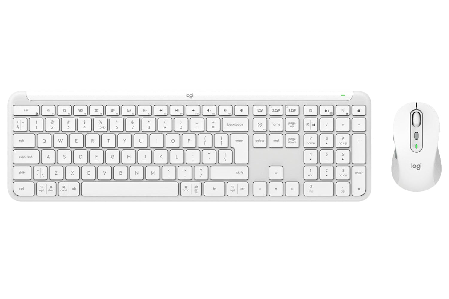 Logitech Signature Slim Combo MK950 Keyboard and Mouse | 920-012598 | Off-White