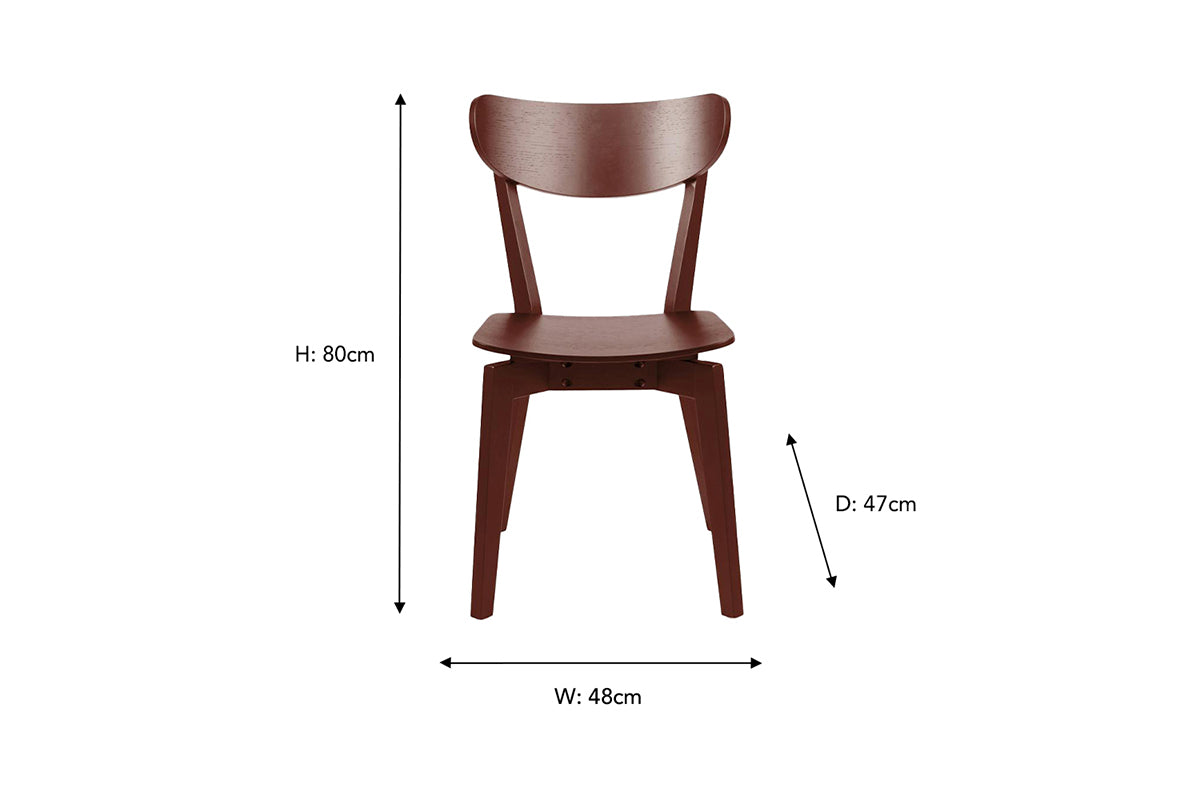 Roxby Dining Chair | Oak | Terracotta