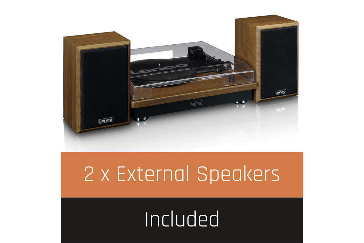 Lenco LS-100 Turntable And Hi-Fi Speakers | Vinyl Record Player-4