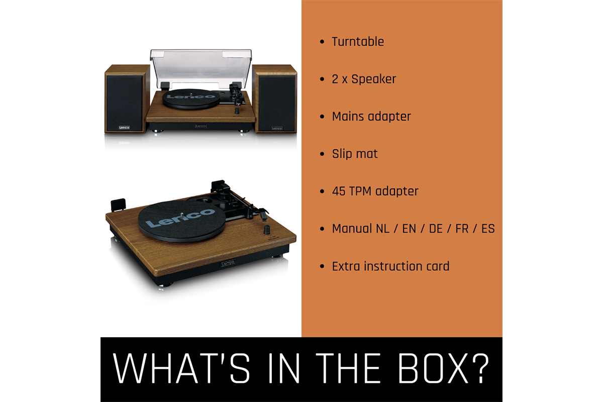 Lenco LS-100 Turntable And Hi-Fi Speakers | Vinyl Record Player-6