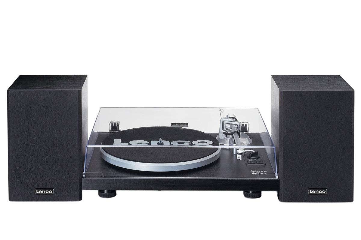 Lenco LS-500BK Turntable | Wood | Bluetooth | With Speaker Set | Black-2